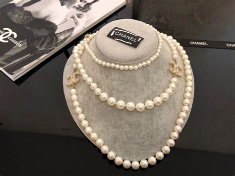 chanel replica pearl necklace|faux chanel jewelry website.